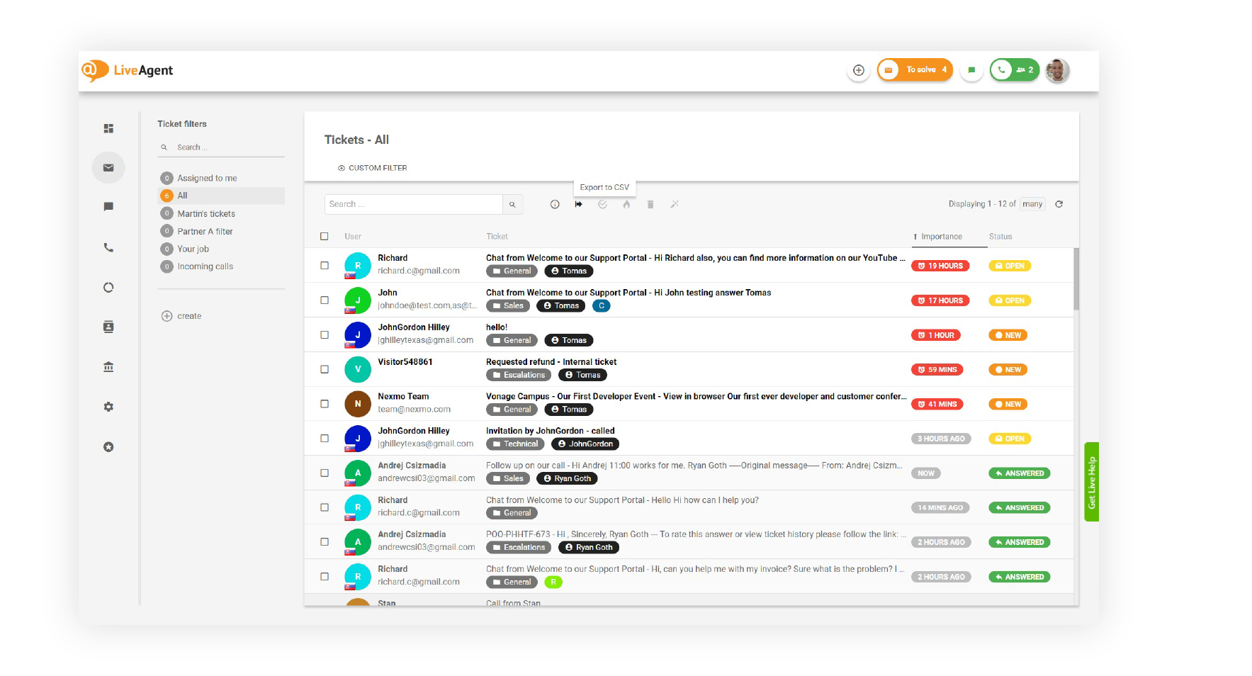 Unibersal-Inbox-tampok-LiveAgent