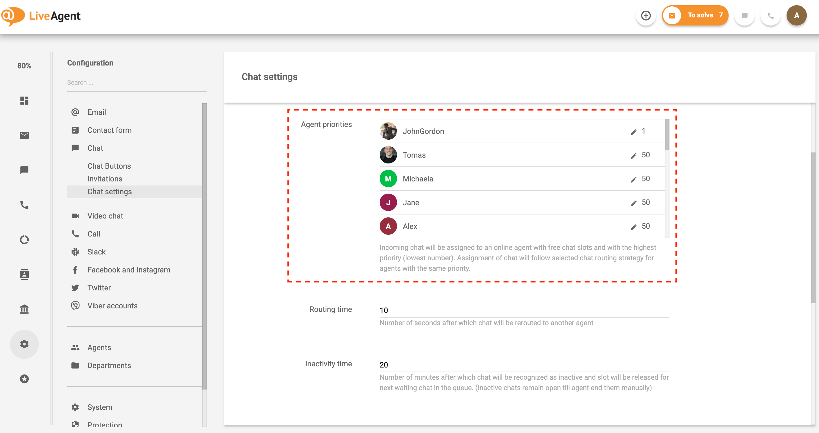 Awtomatiko-pamamahagi-chat-ahente-prayoridad-LiveAgent