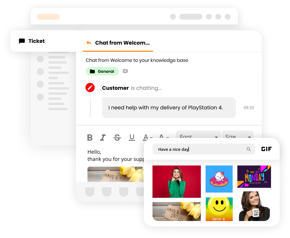 Animated Gifs in ticket answers - LiveAgent
