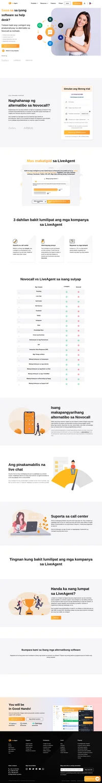 Naghahanap ng alternatibo sa Novocall? Huwag na maghanap pa, kaya ng LiveAgent yan. Tingnan ang mga susing tampok at kakayahan nito ngayon.