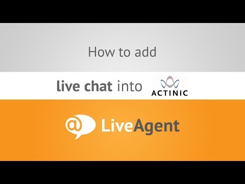 Youtube video: How to add live chat to Actinic store  www.liveagent.com