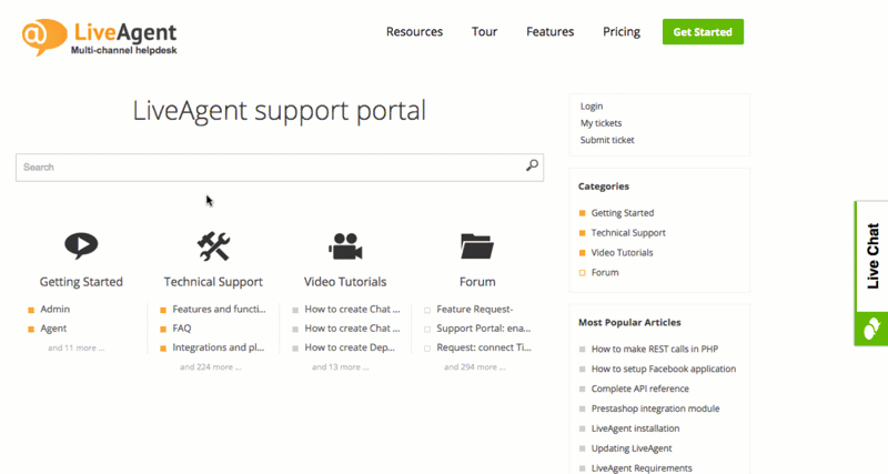 free-knowledgebase-software-LiveAgent