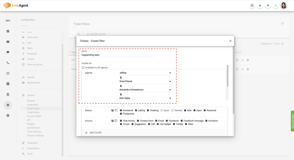 create global filter