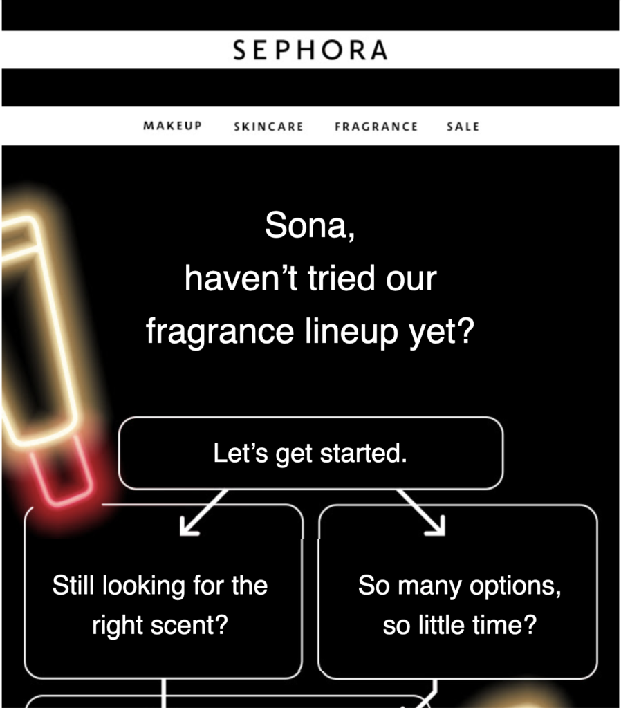 Sephora win-back email