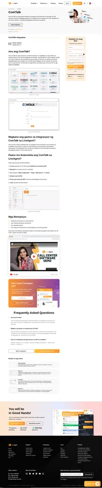 Ang ComTalk ay isang kumpanya sa telekomunikasyon na nagbibigay din ng mga serbisyong VoIP. Magbasa nang higit pa tungkol sa integrasyon ng ComTalk sa LiveAgent at mga benepisyo nito.