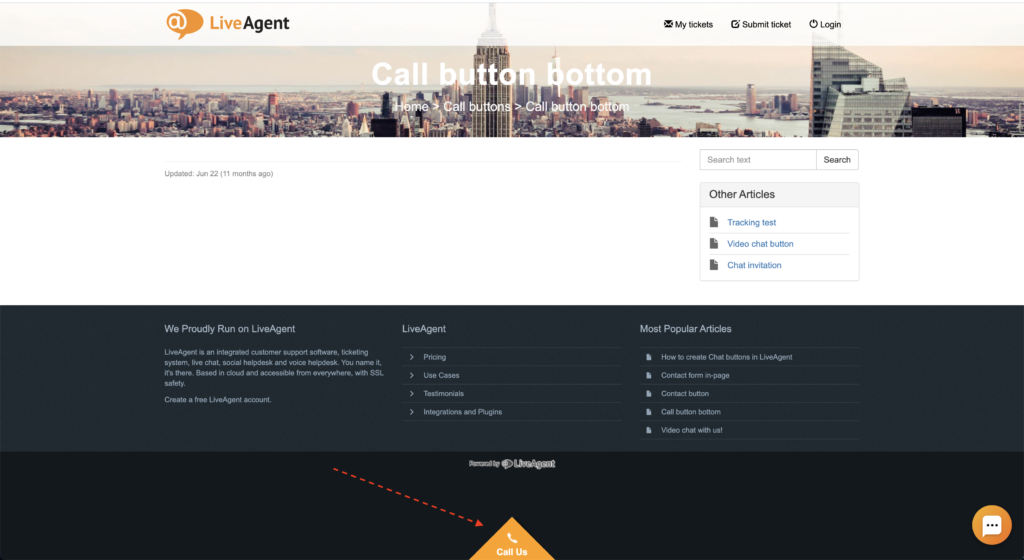 active call button
