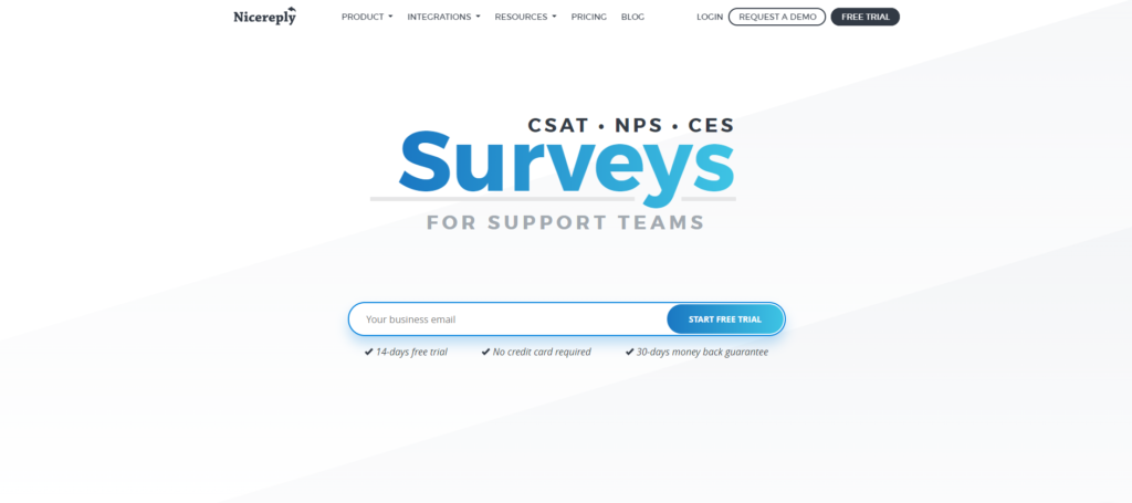 home page ng Nicereply