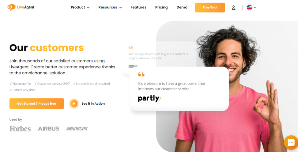 LiveAgent - customer page