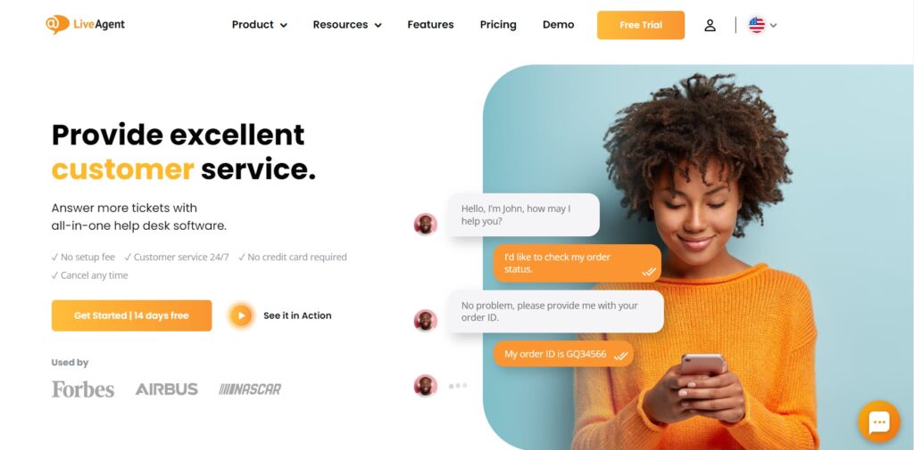 liveagent homapege LiveAgent homepage