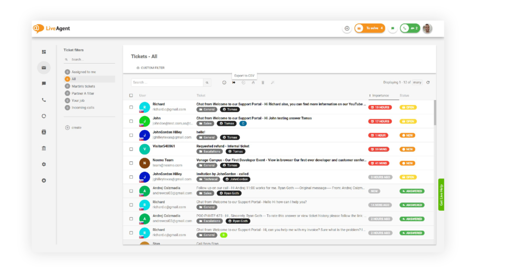 Unibersal-Inbox-tampok-LiveAgent