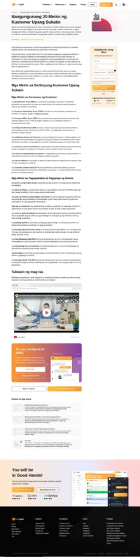 Nasa ibaba ang pangkalahatang ideya ng serbisyong kustomer at mga metric sa suporta na maaaring masubaybayan ang iyong organisasyon. Tingnan ang pangkalahatang ideya at matuto nang higit pa.