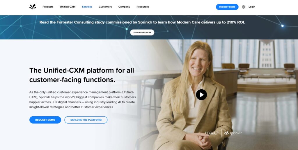 home page ng Sprinklr