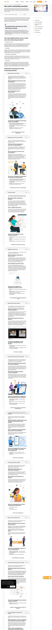 Ang pagdadala ng bagong kliyente sa business ninyo ay nangangailangan ng espesyal na pansin. Siguraduhing walang nakaliligtaan sa pamamagitan ng paggamit ng aming libreng new client onboarding checklist.