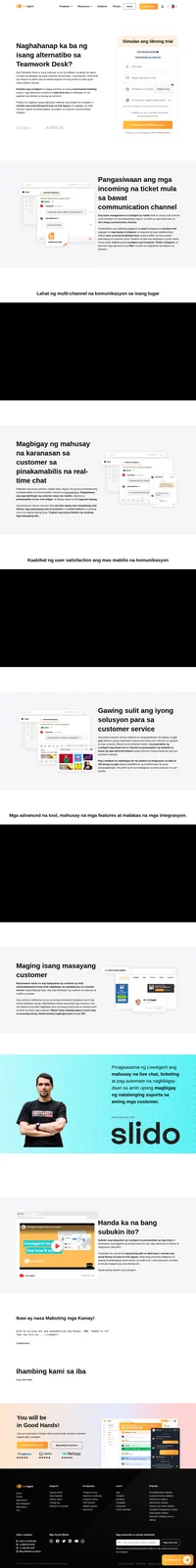 Naghahanap ka ba sa Teamwork Desk ng isang alternatibong software para sa customer support? Subukin ang LiveAgent na may libreng 14 araw na trial ngayon.