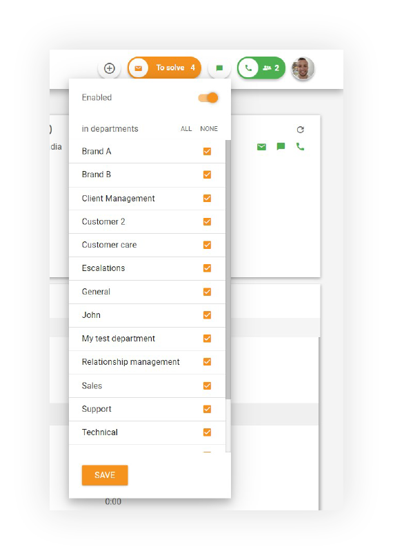 Departamento-tampok-LiveAgent  