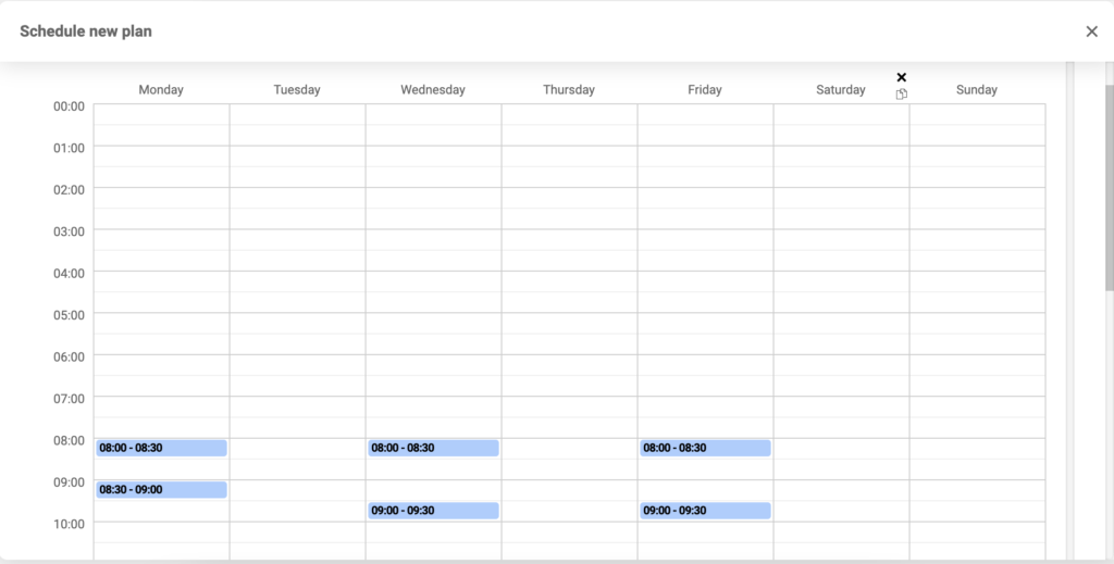 Litratong nagpapakita ng device scheduler sa LiveAgent