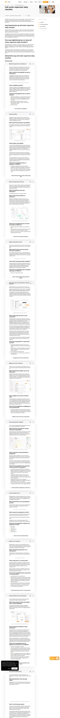 Ang buhay ng isang call center supervisor ay nakapapagod pero may mga paraan para padaliin ito. Tingnan ang aming call center supervisor daily checklist para manatiling organisado!