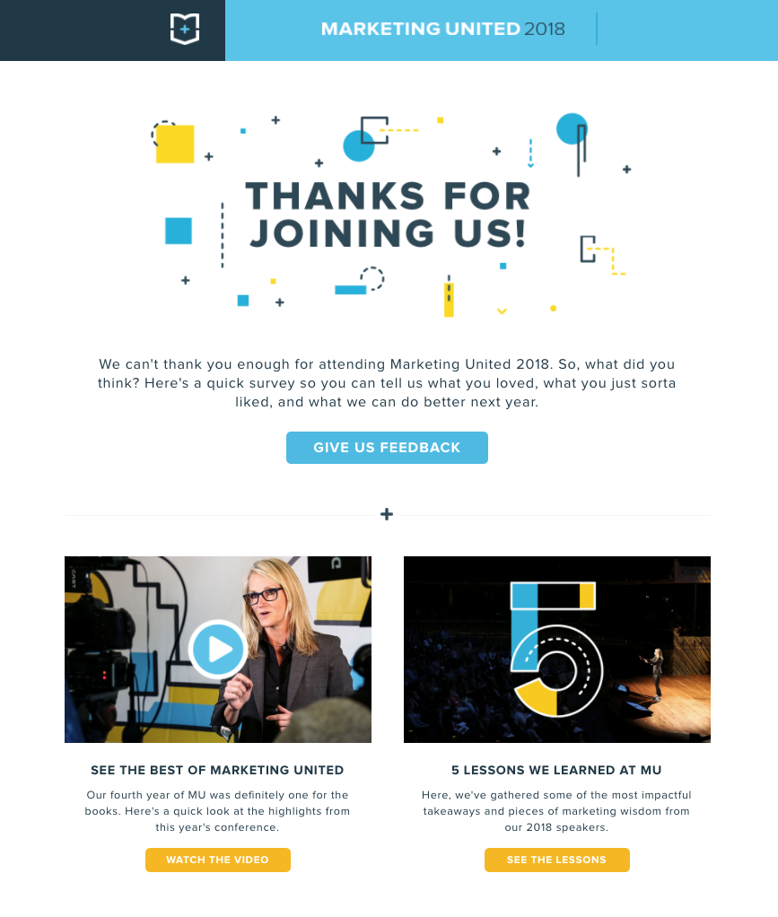 halimbawa ng email ng yunit ng pagmemerkado sa pagsubaybay sa kaganapan