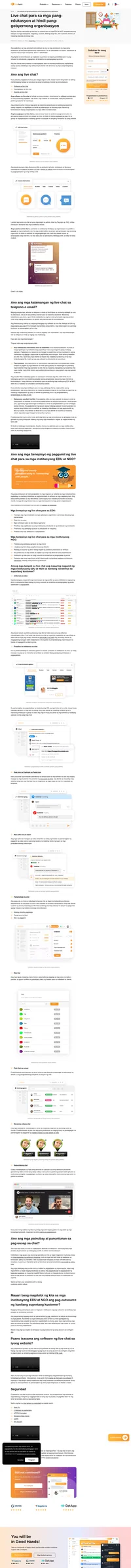 Itaguyod ang iyong online na presensya at baguhin ang iyong mga channel sa komunikasyon sa agarang serbisyong pagmemensahe sa live chat.