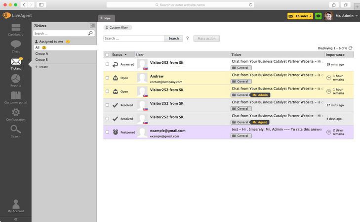 IT ticketing ng LiveAgent