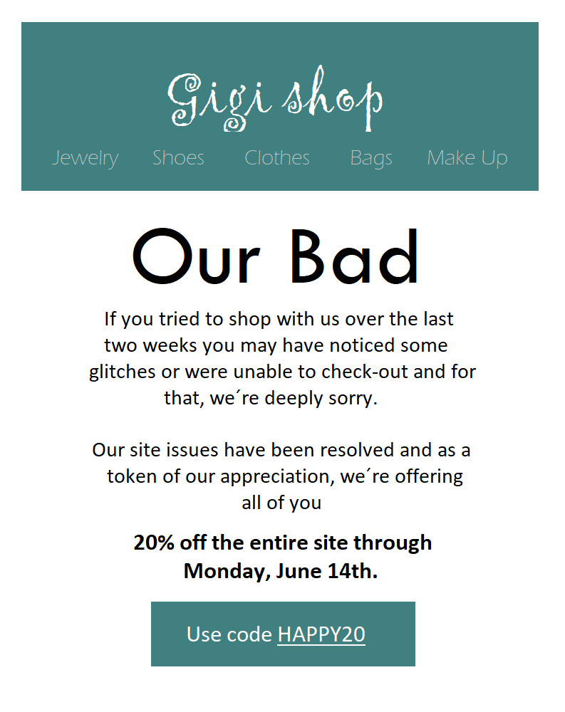 halimbawa ng apology email