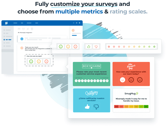 Mga customizable survey mula sa Nicereply