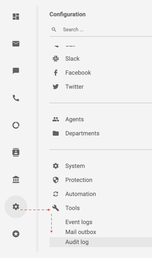Pagpunta sa Activity log/ Audit log sa LiveAgent.
