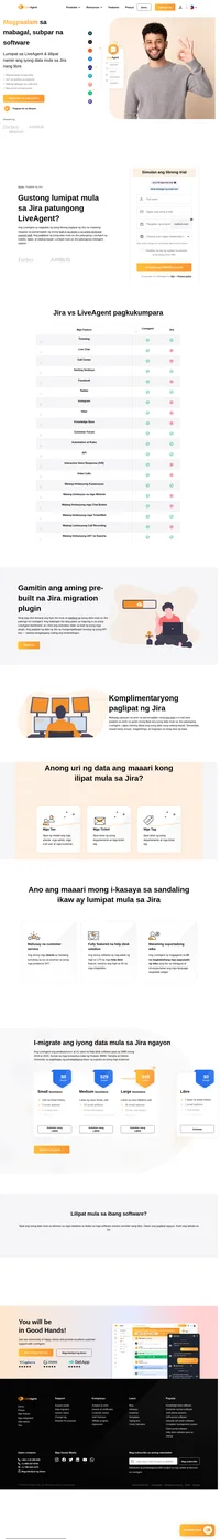 Ang LiveAgent ay nagaalok ng libreng paglipat ng data ng Jira patungo sa LiveAgent. Ilipat ang lahat ng iyong data sa simpleng paggamit ng aming migration plugin o hayaan na tulungan ka ng aming team.
